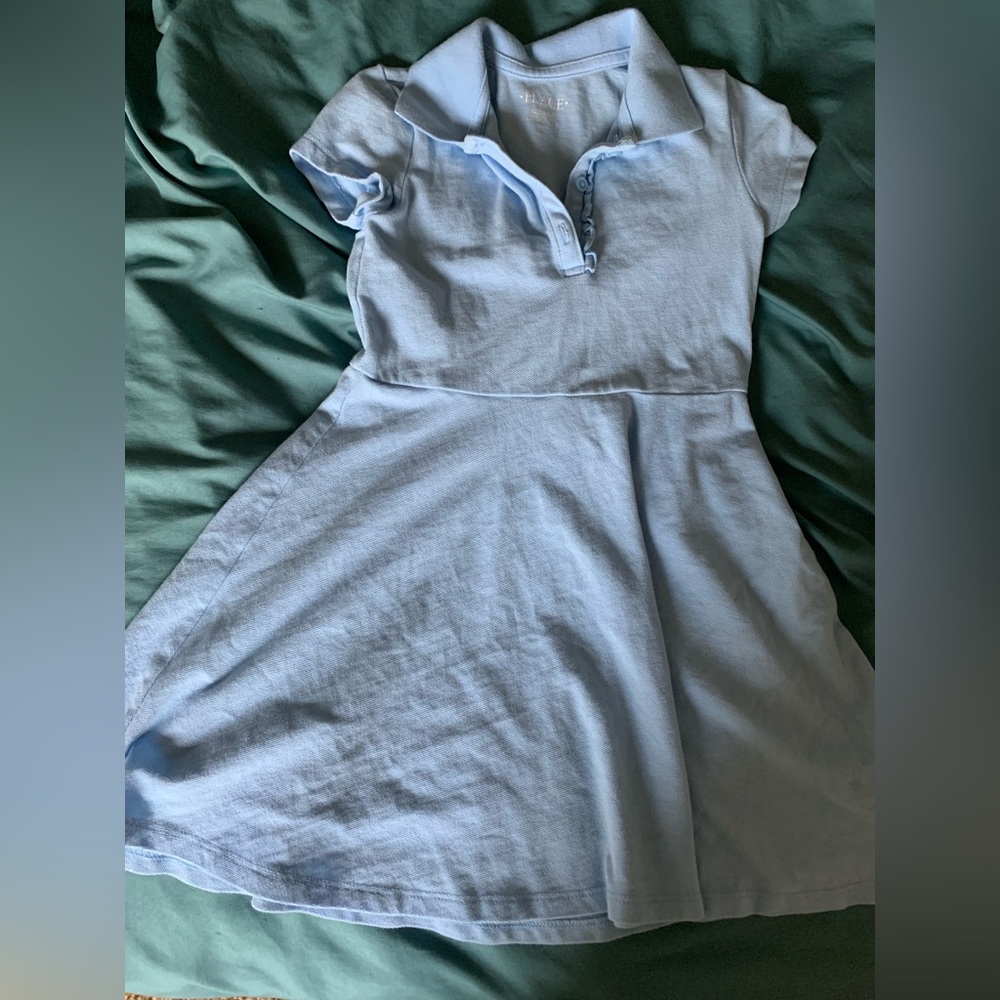 BABY BLUE UNIFORM DRESS AND SHIRT 👕